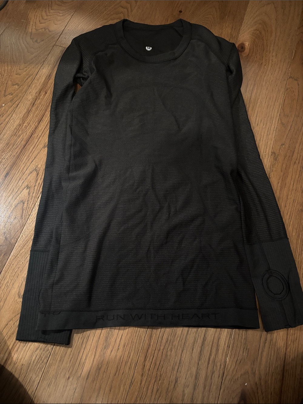 lululemon athletica Black Long Sleeve Running Top